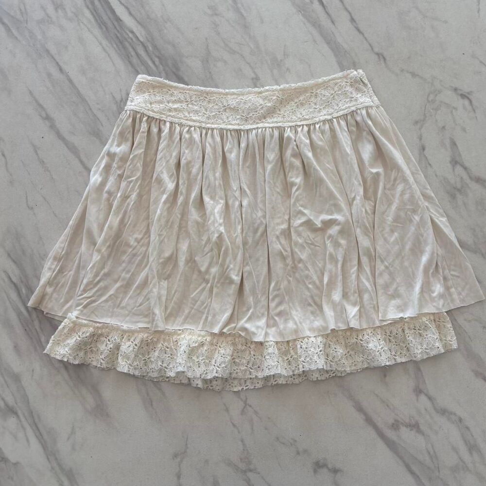 Banana republic White layered Skirt